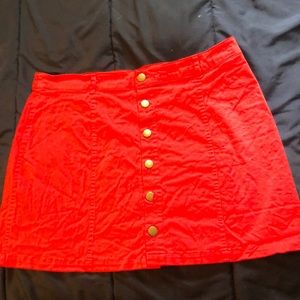 Button Up Short Skirt